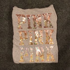 Victoria’s Secret PINK Sequined Zip-up Sweatshirt